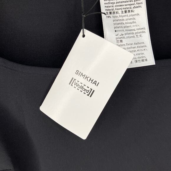 NWT WOLFORD x SIMKHAI Intricate Pattern Corsage Dress Black Lace Small - Picture 5 of 5